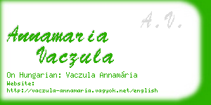 annamaria vaczula business card
