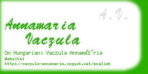 annamaria vaczula business card